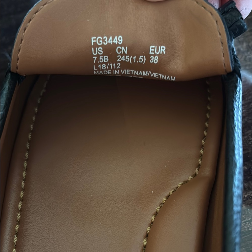 Coach Black and Silver Tassel Loafers - Picture 7 of 7